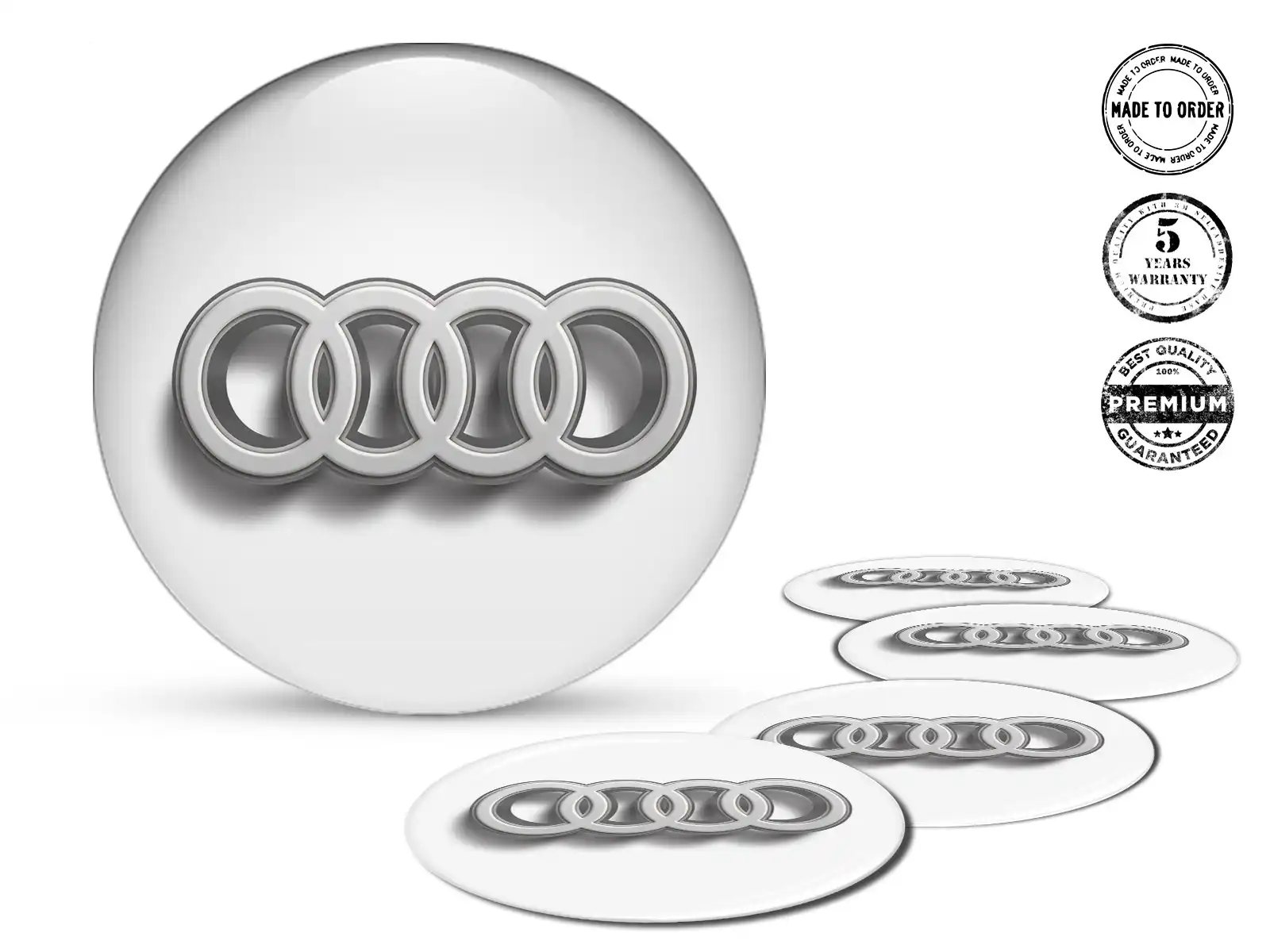 Audi Calcomanías de Aro Autos Emblemas de Rueda Elegante